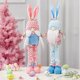 thumbnail image 5 of Farfi Muñeco de peluche de Pascua Orejas de conejo Barba blanca/trenza Decoración del hogar de patas largas Feliz Pascua Mesa Gnomo sin rostro Adorno de peluche Suministros para fiestas, 5 of 5