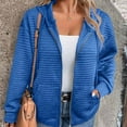 thumbnail image 6 of QASIEATN Hoodies for Elegant Ladies Fashion, Ladies' Solid Color Solid Chain Long Sleeve Paneled Ladies' Sweater, Womens Fall Tops, 6 of 8