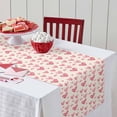 thumbnail image 4 of Valentine's Day Table Runner, Romantic Watercolor Pink Love Heart Beige Background Washable Cotton-linen Table Runners Dining Kitchen Decoration for Everyday Home Wedding Party Decor, 13 x 90 Inch, 4 of 9
