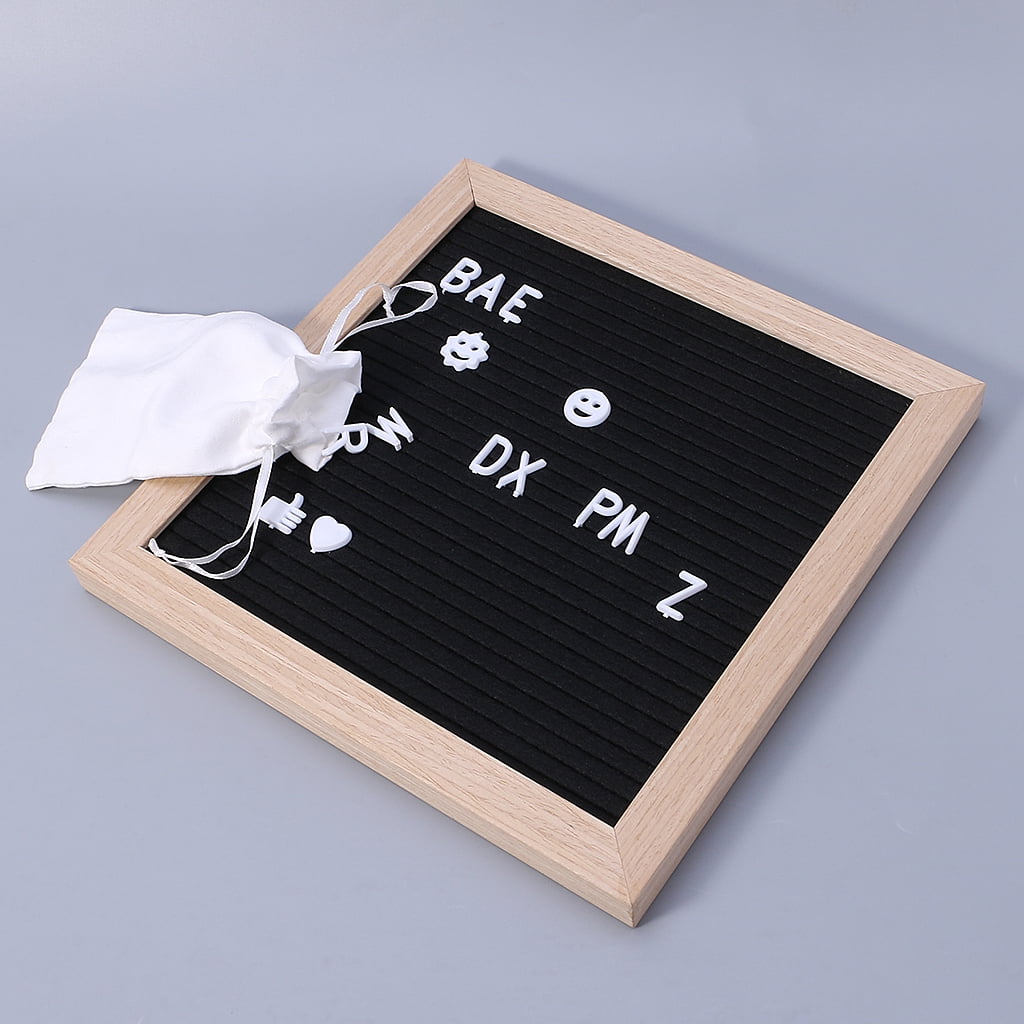 Kalttoy Felt Message Board Decor Board Frame White Letters Symbols Number Characters Bag