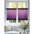 thumbnail image 4 of Purple Geometric Sheer Curtains 45 Inch Length 2 Panels Set Window Treatments, Ombre Modern Abstract Art Rod Pocket Semi Curtains for Living Room/Bedroom/Kitchen Décor, 104"W x 45"L, 4 of 7