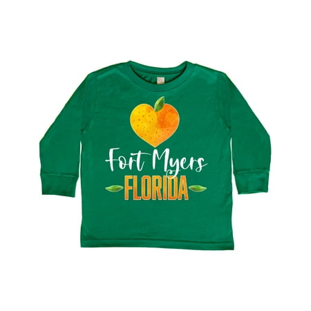 

Inktastic Fort Myers Florida Orange in Heart Gift Toddler Boy or Toddler Girl Long Sleeve T-Shirt