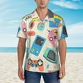 thumbnail image 4 of Disketp Hawaiian Shirts For Men,Playing Video Games Print Mens Casual Short Sleeve Button Down Shirts Beach Shirt, 4 of 8