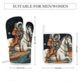 thumbnail image 2 of Funny Astronaut Oven Mitts And Pot Holders Sets of 4 Oven Gloves Set Potholders for Kitchen Cooking Baking Grilling Anti Scald Hot Pads And Heat Resistant, 2 of 6