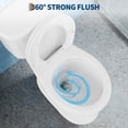thumbnail image 4 of 19" Chair Height Two Piece Round Toilet, ADA Comfort Height High Seat with Soft-Close Seat, 12 Inch Rough In, 1.28 GPF Water-Saving Siphonic Flush for Bathroom Remodel, White, 4 of 8