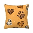 thumbnail image 1 of Square Throw Pillow Covers with Core, Leopard Print Love Paw Prints Pillows for Sofa Beds, 20"x20", 1 of 9