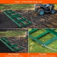 thumbnail image 4 of 76" Driveway Drag Grader - Green Alloy Steel Landscape Rake for Efficient ATV/UTV/Tractor Leveling, 4 of 6