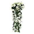 thumbnail image 3 of Outdoor Artificial Plant UV Resistant Fake Stems Plants, Faux Plastic Greenery for Indoor Outside Hanging Plants Garden Porch Window Box（27*6 in,190flowers）, 3 of 7