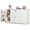 White, variant on Aiho 56" Kitchen Sideboard Buffet Cabinet, Farmhouse Coffee Bar Cabinet with 4 Doors & 11 Shelves, White