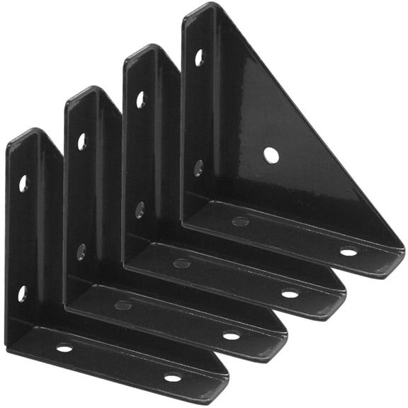 IDEANATEGRATE 4Pcs L Corner Brace Triangular Supports Connecting Line Bedroom Kitchen Bathroom 3.6X2.6X0.8In
