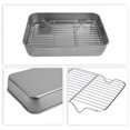 thumbnail image 2 of Bgsha Stainless Steel Baking Pan Tray With Cooling Rack Cover Set Cake Baking BBQ Pan Tray Plate Cooking Roasting Grilling Tool, 2 of 10