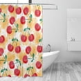 thumbnail image 2 of FREEAMG Red Cherry Shower Curtain Waterproof Fabric Shower Curtains for Bathroom Decoration Curtain with 12 Hooks 60x72 Inch, 2 of 6