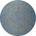 thumbnail image 1 of Ahgly Company Indoor Round Traditional Light Slate Gray Persian Area Rugs, 4' Round, 1 of 6
