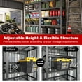 thumbnail image 3 of VEIKOUS 72 "H 5-Tier Wire Mesh Shelving, Adjustable Heavy Duty Storage Rack w/3000Lbs Load Capacity for Garage Basement Shop, Black, 3 of 13