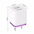 thumbnail image 4 of Xecvkr Double USB Wall Charger Brick Charging Block 2.1A Fast Charging Cell Phone Adapter Compact Travel Home Universal 3x3x5.2cm 1 Pack, 4 of 4