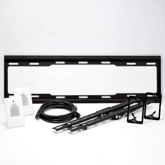 Rhino Brackets Tilt TV Wall Bracket With In-Wall Wire Hider Kit For 37-70 Inch Screens