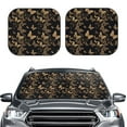 thumbnail image 6 of Lsque Modern Golden Butterfly 2 PCS Windshield Sun Shade | CarFoldable Window Covers | Car Accessories Reflect UV for Universal Cars SUV Truck | Large, 6 of 7