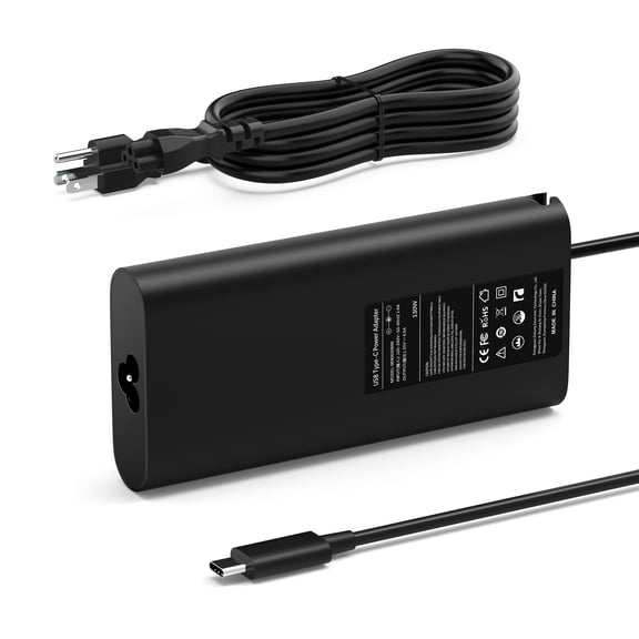 Dell 130W Laptop Charger Dell XPS Charger USB C Type C Slim AC Power Adapter for Dell XPS 17,Precision 5550 5530 2in1,XPS 15 2in1 9575，Latitude 7410 7310 Power Supply Cord