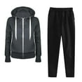 thumbnail image 2 of Timegard Womens Sweatsuit 2 Piece Zip up Sweatshirts with Hood Joggers Pants Loose Workout Running Outfits, 2 of 8