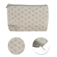thumbnail image 4 of Unique Bargains 1 Pc convenient Rectangle Flat Dots Makeup Bag for Travel Small Khaki Gray Polyester, 4 of 6