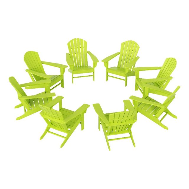 Portside Chaises Adirondack Classiques d'Extérieur (Ensemble de 8)