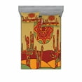 thumbnail image 2 of Cactus Bedding Set with Sheet & Covers, Print Cartoon Like Cactus Design with Oriental Effects Art Image Print, Printed Bedroom Decor 2 Shams, 4 Sizes, Multicolor, by Ambesonne, 2 of 3