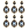 thumbnail image 2 of 3 Pares De Pendientes De Diamante Esmeralda Colgantes De Aleación Retro Pendientes De Moda Para Decoración De Orejas Joyería Azul Fugacal Azul, 2 of 8