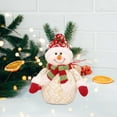 thumbnail image 4 of Muñeco navideño de pie, decoración de mesa, muñeco de peluche corto, adornos navideños , S Macarena Figura de muñeco de nieve, 4 of 8