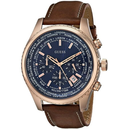 GUESS Leather Chronograph Mens Watch U0500G1