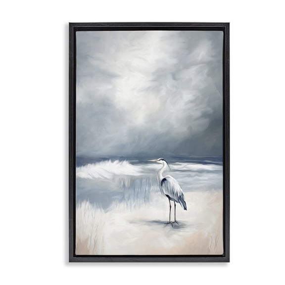 Stupell Industries Transitional Kingdom Of Herons Black Floating Frame Canvas Art, 17 x 25, by Ramona Murdock