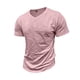 thumbnail image 4 of Blusas y camisas de manga corta con cuello en V para hombre, blusas casuales de moda con cuello en V, color liso, de manga corta, blusas, camisas, blusas para hombre, 4 of 8