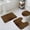 Brown, variant on Brown Leopard Print Bath Mat 3 Piece Bathroom Rug Set, Classic Abstract Animal Patterned Non Slip Bath Rug Contour Mat and Toilet Lid Cover, Absorbent Shower Mats Soft Bath Rugs and Mats Sets