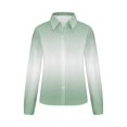 thumbnail image 4 of cfhntfmh Women's Button down Shirts Lounge Striped Print Long Sleeve Collared Blouses Fall Loose Work Tops, 4 of 4