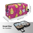 thumbnail image 4 of Goofa Green Avocado Printed Toiletry Bag with Handle,Large Capacity Travel Makeup Cosmetic Bag for Women, Carry on Airport Airline Compliant Bag, 4 of 9
