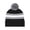 Black, variant on TOPTIE Striped Cuffed Beanie with Pom Pom Unisex Winter & Sports Hat-YELLOWBLACK