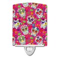 thumbnail image 1 of "Treasures Day of the Dead Pink Ceramic Night Light, 6x4, Multicolor" Caroline's Treasures BB5115CNL, 1 of 1