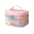 thumbnail image 1 of Ohufall Colorful Large Capacity Outdoor PVC Wash Bag Portable Travel Cosmetic Storage Organizer Toiletry Bag Travel Essentials, 1 of 5