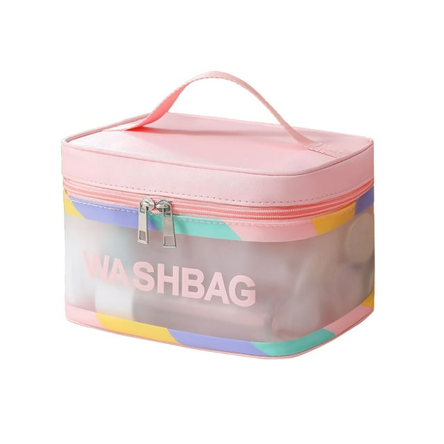 Ohufall Colorful Large Capacity Outdoor PVC Wash Bag Portable Travel Cosmetic Storage Organizer Toiletry Bag Travel Essentials