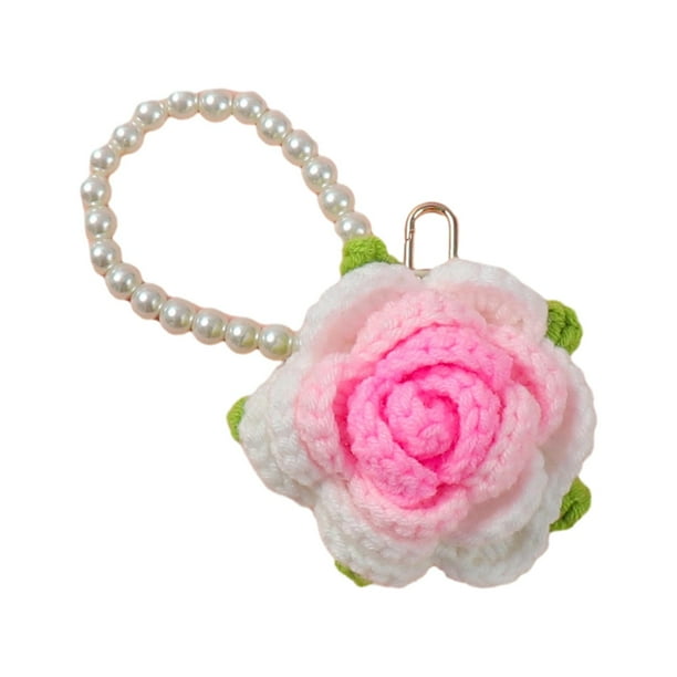 Llavero con forma de rosa, adorno para llavero, regalo para hija, llavero para bolso colgante Rosa degradado