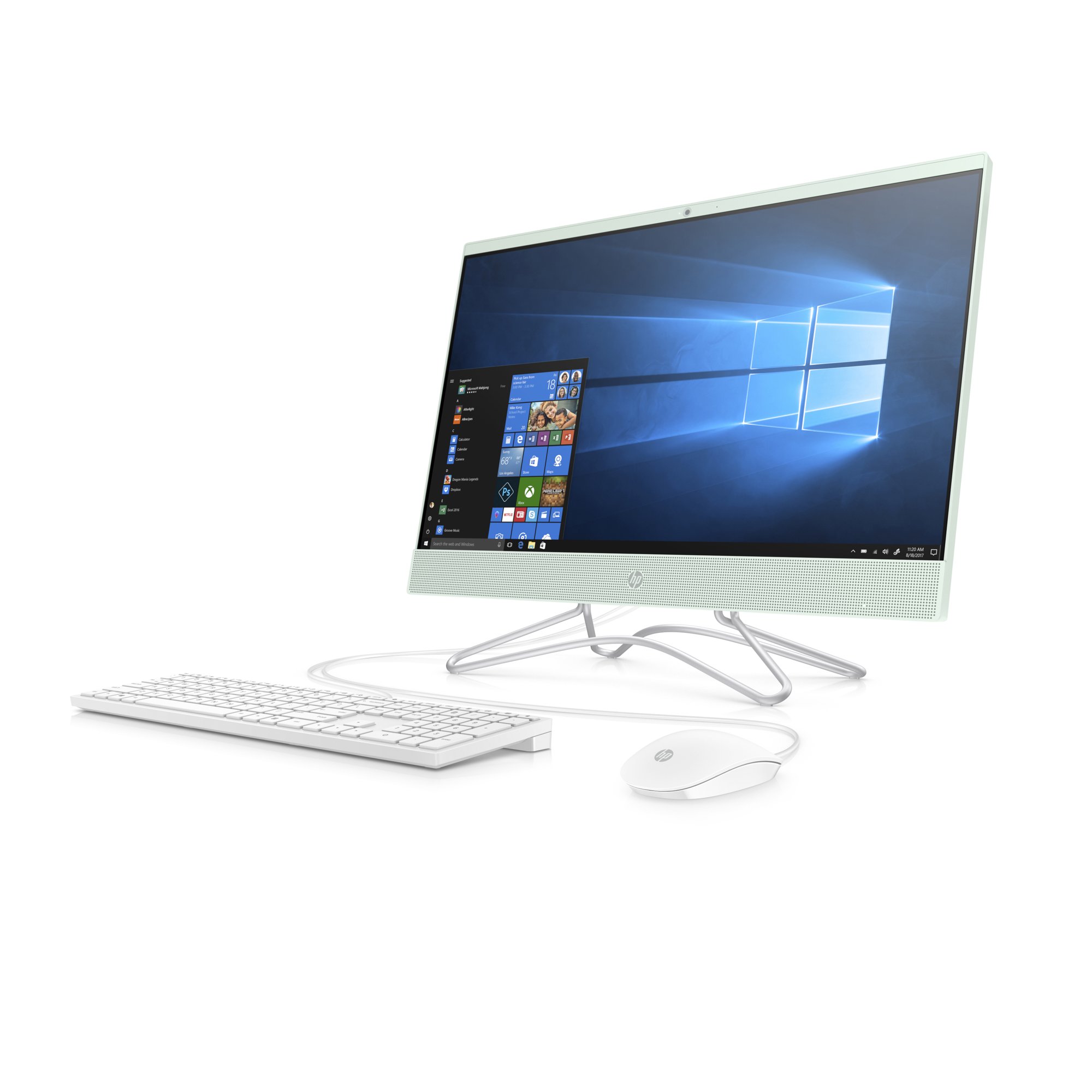 HP 22-c0073w All-in-One, 22" Display, Intel Celeron G4900T 2.9 GHz, 4GB RAM, 1TB HDD, Mint Color - image 3 of 5