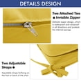 thumbnail image 4 of Outdoor Chair Cushions 19 X 19 Inch Water Resistant Patio With Tie Color Fastness Thick Seat Cushion For Garden Lawn Furniture Yellow Set Of 2, 4 of 7