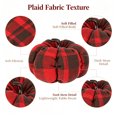 thumbnail image 7 of Fall Fabric Pumpkins Decor,Vintage Plaid Fabric Pumpkins Autumn Decor,Rustic Farmhouse Pumpkins for Mantel Table, Thanksgiving Halloween Autumn Home,Red, 7 of 7