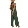 thumbnail image 2 of TaTaai Women's Summer Evening Jumpsuit Sleeveless Halter Neck Wide Leg Long Pants Solid Color Casual One Piece with Low Back Detail for Party and Night Out Gift, 2 of 5