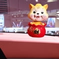 thumbnail image 3 of Estatua china en miniatura de animal para salpicadero, adorno de Año Nuevo tigre de la riqueza, 3 of 9