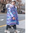 thumbnail image 2 of YunPes Metallic Winter Coat for Girls Long Plush Hooded Puffer Jacket Weterproof Windproof Parka Thick Heavyweight Snowsuit, 2 of 7