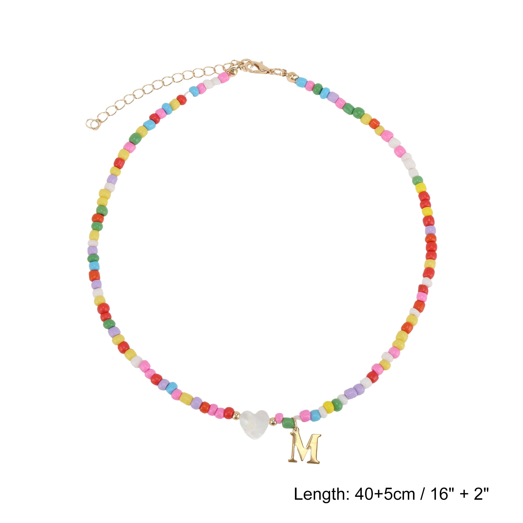 Unique Bargains Stylish Collarbone Necklace for Daily Life Colorful 1 Pcs [Style M]