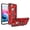 Red, variant on For Apple iPhone 8 Plus/7 Plus/6 6S Plus Rugged Dual Layers 2in1 Hard PC + TPU Shockproof Hybrid with Ring Kickstand Cover ,Xpm Phone Case [ Black ]