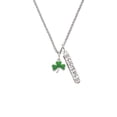 thumbnail image 2 of Delight Jewelry Silvertone Translucent Green Shamrock Silvertone Sisters Best Friends Forever Bar Charm Necklace, 23", 2 of 4