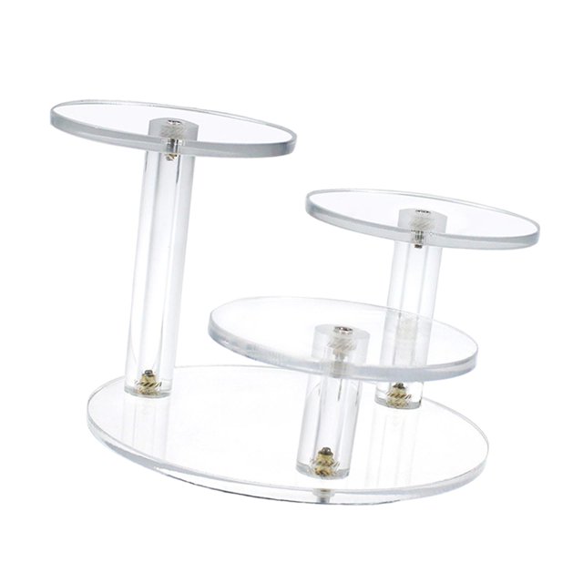 Wweixi Acrylic Display Riser Stand Rings Bracelets Watches Showcasing On 3 Tier Round Acrylic Display Gem Display Cabinets. Clear 85mm