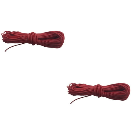2pcs 1 Bundle Compound Bow D Ring Rope 20m Archery String Release U Rope Bowstring Aid Accessories (Red)